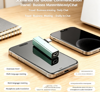 Mini traducteur vocal IA, type C, alliage d'aluminium, appareil de traduction vocale portable pour les voyages