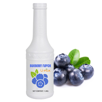 1.2kg Grosir U-pick Brand Jus Konsentrat Rasa Blueberry untuk Minuman Bubble Tea Sirup Buah Umur Simpan 12 Bulan