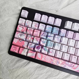 120 <span class=keywords><strong>Teclas</strong></span> Honkai: Star Rail Cyrene, <span class=keywords><strong>Teclas</strong></span> de Juego de Anime, <span class=keywords><strong>Teclas</strong></span> de Teclado Mecánico con Sublimación de Tinte Cherry PBT, Regalo para Jugadores - Product Image 5