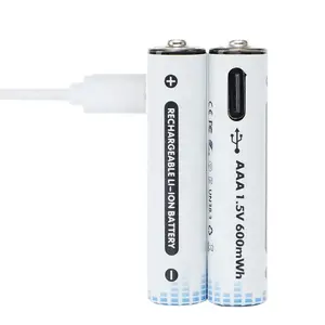 High quality battery AAA batteries type c 1.5v aa li-ion rechargeable 180mAh 300mAh TYPE-C FACTORY