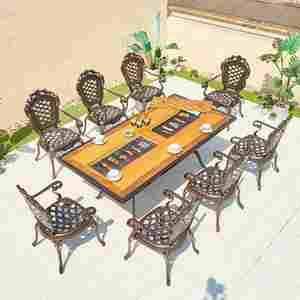 Mobilier d'extérieur Chaise et table en fonte d'aluminium pour barbecue Meubles de <span class=keywords><strong>plage</strong></span> Ensembles de salle à manger Patio Bistro Ensemble de chaises de jardin - Product Image 6