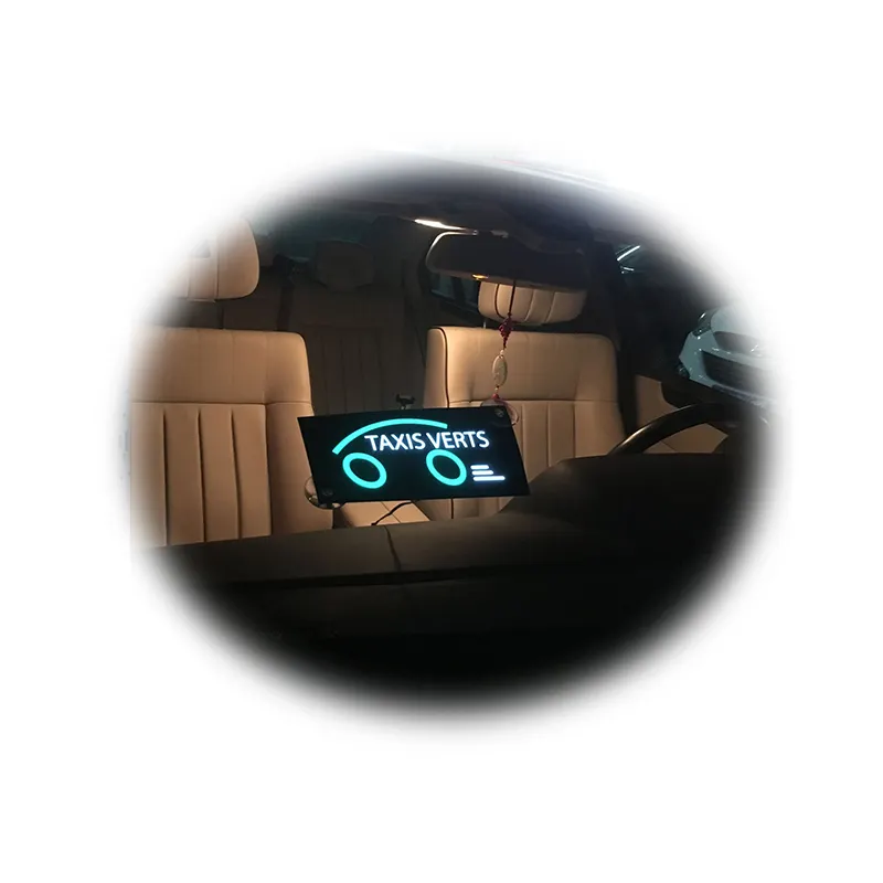 Elektroluminescerende Licht Logo voor Taxi Light Sign voor Rideshare Driver Custom Light Bewegwijzering Real Fabrikant