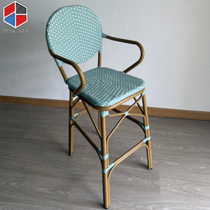 Sgabello da Bar in Rattan azzurro sedie bracciolo sgabello da Bar mobili in Rattan - Product Image 1