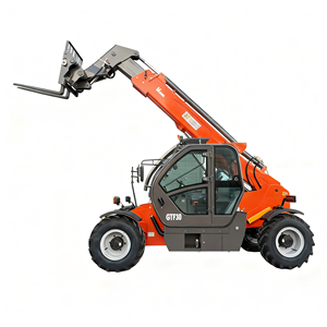 Chariot télescopique <span class=keywords><strong>Manitou</strong></span> 3T : 7 m de levage, moteur Cummins, 4 roues motrices/4 roues motrices, automatique, <span class=keywords><strong>godet</strong></span> de 3 m³. - Product Image 1