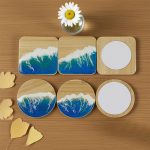 Personalized Handmade Decorative Mini Pocket Make up Mirror Bamboo Resin Ornament