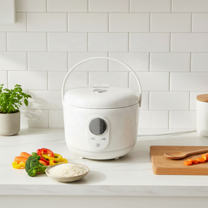 Mini Arrocera Eléctrica Multifuncional Baja en Azúcar, Diseño Cilíndrico de 1.8L, Acero Inoxidable, Control Digital con Temporizador, para Hogar y Hotel - Product Image 2