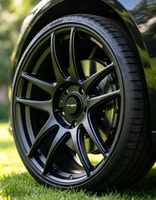 RUNLUN 15/16/17/18/19inch6.5/7.0/7.5/8.0/8.5PCD100/114.3/105/108/110/112/120 Velg Aluminium Alloy Multi Spoke Matte Black Baru