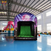 Château gonflable géant en PVC pour enfants et adultes avec toboggan combiné, parcours d'obstacles gonflable disco, jeu de course amusant commercial