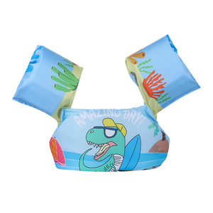 Child Swimming Vest Buoyancy Aid Cartoon <b>Print</b> 50n Polyester Floatation Gear For Toddlers Water Sports - Product Image 3