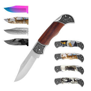 Yüksek kaliteli gülağacı kolu küçük hediye cep oyma pratik taşınabilir katlanır ahşap saplı bıçak - Product Image 1