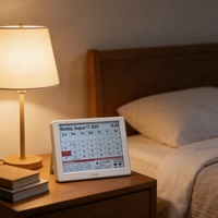 Calendrier intelligent WiFi E-Paper 7 pouces – Tableau de bord numérique pour synchronisation, organisateur d'affichage rechargeable, rappel de vacances en temps réel