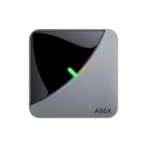 Yeni A95X F3 hava RGB işık TV kutusu Amlogic S905X3 Android 9.0 4GB 32GB çift Wifi 4K media Player ile ses uzaktan