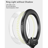 Anneau lumineux bicolore de 22 pouces avec support pour 3 téléphones et trépied, lampe de remplissage LED pour selfies et vlogs sur TikTok et YouTube