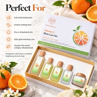 Ensemble de soins de la peau pour femmes à l'acide hyaluronique fermenté, à la niacinamide, à la vitamine C, à l'acide tranexamique, antioxydant, hydratant, éclaircissant, correcteur de taches brunes