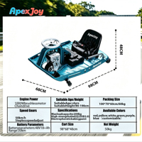 Kart à pédales ApexJoy DRIFT F3 - 3000W 48V pour enfants, moteur sans balais au lithium, charge de 200 kg, réglage par application, LED, acier Q235B, B2B