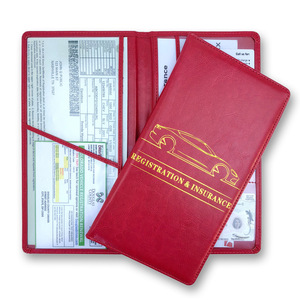 Cartera personalizada para registro y seguridad, organizador con cierre magnético para vehículo, guantera, folleto <span class=keywords><strong>de</strong></span> cuero, portadocumentos para coche - Product Image 5