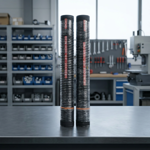 Tuyau en caoutchouc EPDM renforcé de fil spiralé noir avec bandes orange, qualité industrielle, tuyau d'aspiration chimique - Product Image 3
