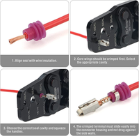 Herramienta de Engarzado IWS-1420D Weather-Pack/Metri-Pack, Engarzadora de Cables AWG20-14 para Terminales Sellados y No Sellados Delphi Packard
