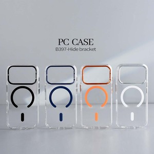 Funda Transparente Serie Oro B397 con Soporte para Lentes, Venta al por Mayor, para iPhone 17 Pro, Funda Antigolpes de PC para iPhone 15 Pro Max - Product Image 6