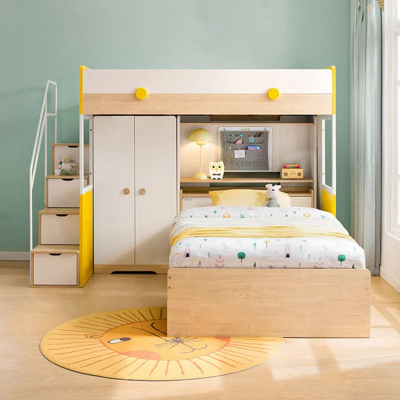 Vente directe d'usine de lits superposés pour l'école ensemble de lits pour enfants meubles de chambre à coucher peu encombrants pour la maison lits superposés en bois pour enfants DE2A