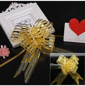 Baru Datang PP Hadiah Pita Tarik Busur Hadiah Pembungkus Aksesoris Kotak Hadiah Natal dan Pohon Ornamen Organza Pita Busur - Product Image 6