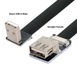 Câble <span class=keywords><strong>USB</strong></span> <span class=keywords><strong>Type</strong></span> <span class=keywords><strong>A</strong></span> vers C mâle plat ultra-fin de qualité supérieure, ruban plat en silicone souple, <span class=keywords><strong>USB</strong></span> 90 degrés - Product Image 5