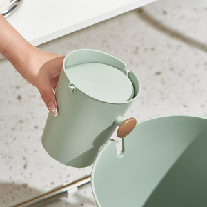 Monr Thường Đứng Vòng Nhựa Văn Phòng & Ngoài Trời Chất Thải Bin Set Tái Chế Xe Thùng Rác Với Nắp Giỏ Giấy Trong 2 Kích Thước PP Chất Liệu - Product Image 5