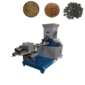 Small Farm Use Dog Food Making Machine Floating Pellet Extruder for Fish Pet Dog Cat Fish Bird Corn Soybean Wheat Automatic 360