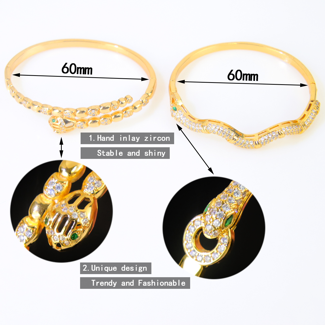 Set Perhiasan Gelang Bentuk Ular Desain Unik Berlapis Emas 24k Set Gelang  dan Cincin Dubai untuk Wanita| Alibaba.com