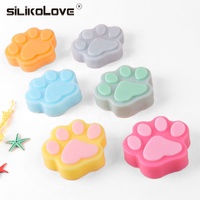 SILIKOLOVE usine 6 cavités empreinte de patte de chat forme gâteau fabricant LFGB platine antiadhésif sans BPA Silicone Mousse moules à gâteaux