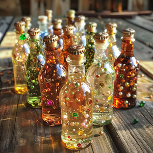 Custom Beer Festival <b>Mini</b> Decorative <b>Bottles</b> Beaded Handmade Plastic Luxury Table Ornament Cultural Tourism Souvenir - Product Image 3