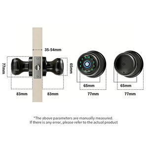 Poignée de <span class=keywords><strong>porte</strong></span> intelligente à clavier numérique avec empreinte digitale et mot de passe, serrure électronique Tuya Wifi Bluetooth pour <span class=keywords><strong>porte</strong></span> intérieure de 35-54 mm - Product Image 5