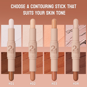 Stick de Contorno Facial 3D de Doble Punta Bronceador e Iluminador de Doble Acción Stick de Contorno e Iluminación de Doble Cabezal para un Maquillaje Exquisito - Product Image 2