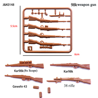 Figuras en Miniatura, Accesorios de Juguete para Armas, Pistola de Plástico para Armar, Réplica de AK 47, Armas de Fuego en Miniatura, Juego de Bloques de Construcción