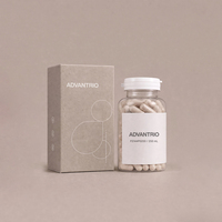 Offre Spéciale – Pot Rond Vide Personnalisé en PET Transparent pour Poudre Protéinée et Capsules, Contenant de 250 ml