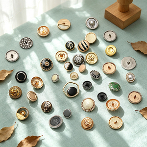 Boutons ronds en métal personnalisés avec logo en relief, à tige, à coudre, accessoires vestimentaires haut de gamme pour manteau - Product Image 3