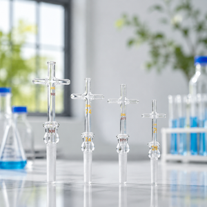 เครื่องผสมแบบโปร่งใส Degao Transparent Glass Ten Broeck Homogenizer พร้อมตัวเลือกปริมาตรหลายระดับ กระบวนการบดที่มองเห็นได้ สำหรับการทดลองทางชีววิทยา - Product Image 3