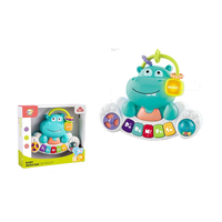 Nouveauté : Ensemble de jouets piano style hippopotame, son et lumière interactifs, jouet musical éducatif pour bébé