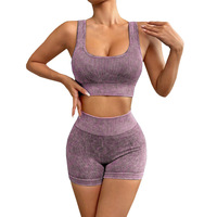 Ensemble de vêtements de yoga à séchage rapide, veste de sport antichoc pour activités de plein air, short de yoga taille haute et moulant pour femmes