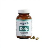 Kelp naturel 200 capsules Fournit de l'iode pour la santé de la thyroïde et du métabolisme Complément alimentaire pour adultes OEM Étiquette privée