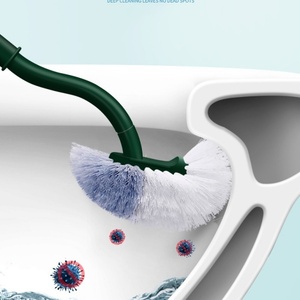Ensemble de brosses de nettoyage WC 3-en-1 avec support mural en plastique pour cuvettes et toilettes - Product Image 5