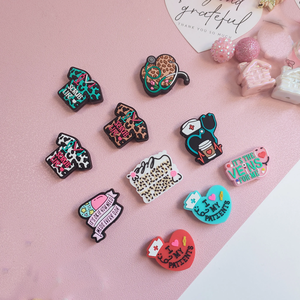 Nouveauté : Perles en silicone pour infirmières, pour la fabrication <span class=keywords><strong>de</strong></span> stylos en résine, breloques à dos plat, porte-clés en silicone pour infirmières, perles pour stylos en silicone - Product Image 5