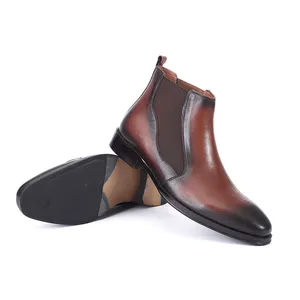 Chaussures habillées formelles de haute qualité en cuir véritable avec des points délicats chaussures pour hommes