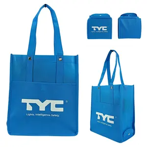 Лидер продаж, складная Экологически чистая многоразовая Нетканая сумка для покупок с логотипом на заказ