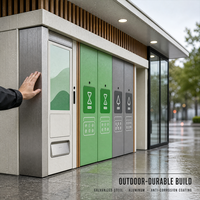 Station de tri des déchets intelligente pour intérieur, avec design compact et système de neutralisation des odeurs, pour immeubles de bureaux et hôtels.