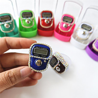 Meilleures ventes : Compteur numérique électronique de doigt coloré, style Tasbih musulman, mini, en boîte