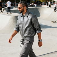 Veste bomber en cuir de haute qualité OEM, veste en cuir véritable pour homme, coupe-vent, surdimensionnée, pour moto, fabriquée en Chine