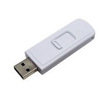 Flashdisk USB Retraktil Putar-Tarik Casing Plastik Putih Desain Geser Logo Custom Grosir Memory Stick