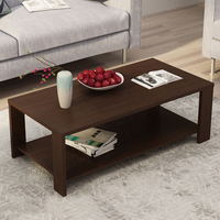 Table basse carrée en bois central, Design moderne et Simple, Table basse