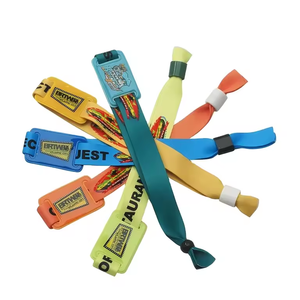 Tùy chỉnh RFID NFC <span class=keywords><strong>Proximity</strong></span> ID thông minh đầu đọc thẻ kiểm soát truy cập buổi hòa nhạc dây đeo cổ tay với dệt vải dệt dây đeo cổ tay - Product Image 1